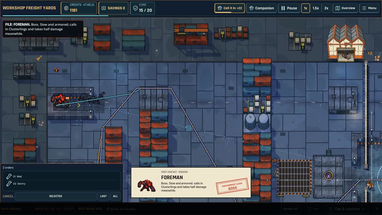 The Foreman boss arriving with its first-contact file